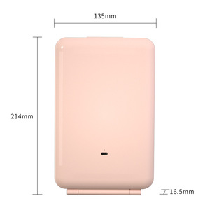 Kişiselleştirilmiş Özelleştirilebilir Taşınabilir Düz LED Çift Taraflı Gümüş Kaplama Makyaj Aynası Masaüstü Katlanabilir Masaüstü Rötuş Aynası - Product Image 5