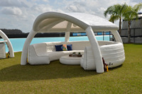 Air Circular Sofa Canapé gonflable pliable portable avec table gonflable et tente d'ombrage