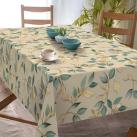 Nappe florale pour tables rectangulaires, couverture de table résistante aux taches imprimée de fleurs pastel colorées pour printemps été/pique-nique