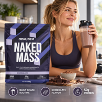 Poudre Protéinée Mass Gainer au Chocolat en Gros, Mélange Protéine-Carbohydrate, Supplément Nutritionnel pour Prise de Masse, Marque Privée, Usine OEM