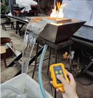 Brasero à gaz naturel personnalisé en acier inoxydable avec allumage à distance, bol de piscine haut de gamme