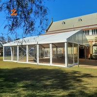 Tente de réception personnalisée avec toit transparent, imperméable, toutes saisons, pour restaurant en plein air, terrasse d'hôtel, bistrot, café, exposition