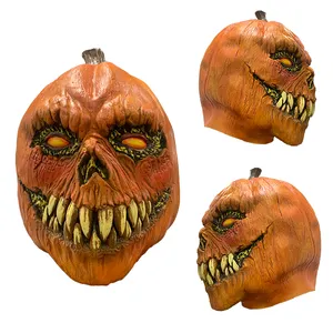Halloween Scary Face Cover Demon clown Zombie Pumpkin Disgusting Latex Mask For Halloween Party Props Horror Cosplay