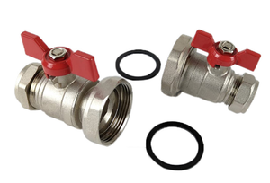 1.5 Inch X 22mm Lever Handle Ball Valves - Pair for Leak-Proof <strong>Seal</strong> &amp; Unrestricted <strong>Flow</strong>, Fit for Residential Fluid Systems - Product Image 4