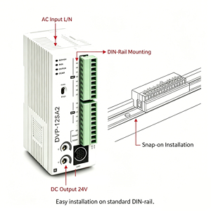 ของแท้เดลต้า DVPPS01 24VDC 1A PLC โมดูลจ่ายไฟแบบติดตั้งบนราง DIN สำหรับระบบ PLC ซีรีส์ DVP - Product Image 3