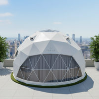 Tente de glamping moderne de luxe en PVC pour hôtel et complexe hôtelier, double couche, beige, toutes saisons, solution complète, livraison directe d'usine