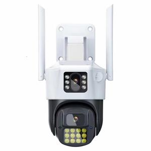 Caméra WiFi Tuya 6MP à double objectif <span class=keywords><strong>avec</strong></span> vision nocturne, <span class=keywords><strong>d</strong></span>étection de mouvement et alarme infrarouge, prend en charge la connexion filaire - Product Image 1
