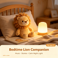 Lion en peluche de haute qualité, sûr, multifonctionnel, musical, éducatif, intelligent, jouets en peluche pour tout-petits, bébé, cadeau personnalisé