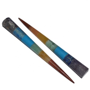 Varitas curativas de chakras largas, piedras curativas de cristal - Product Image 1