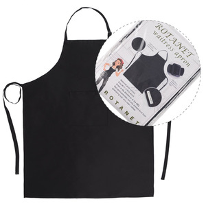 Grembiule Regolabile Senza Maniche per Camerieri di Caffetteria e Ristorante, Personalizzabile, in Cotone Nero/Bianco per <span class=keywords><strong>Cameriere</strong></span> - Product Image 2