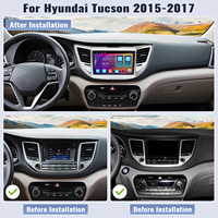 Meihua 2 Din Android Auto Stereo Dash Panel Facia Frame Kit pour Hyundai Tucson IX35 2015-2018 Montage facile sur tableau de bord