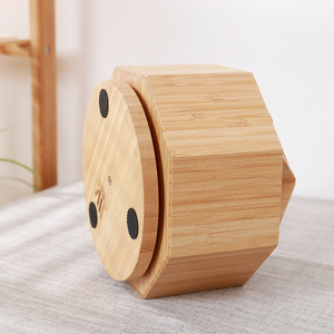 Organisateur de cuisine à 9 compartiments Porte-ustensiles rotatif en bambou - Product Image 5