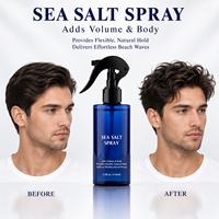 Spray capillaire texturisant et volumisant au sel marin bio pour hommes, marque privée, pour des ondulations fortes, hydratation intense et brillance naturelle