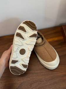 Bottes d'hiver en cuir véritable, chaudes, confortables, avec dessus souple en laine, coton, peau de mouton, velours PU, denim, toile et caoutchouc pour l'automne - Product Image 5