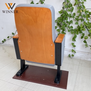 Neue Moderne Metall-Kinosessel für Hörsäle mit Langsam-Rückfahrendem Klappmechanismus VIP-Auditoriumsstühle mit Schreibtablett für Schulen & Kirchen - Product Image 3
