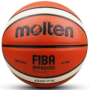 China precio directo de fábrica fundido pelota de baloncesto personalizado de impresión laminado PU oficial GG7X Tamaño 7