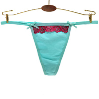 Tanga de Encaje para Mujer, Nueva y Popular, Ropa Interior Femenina de Encaje y Algodón, Tanga Sexy para Mujer