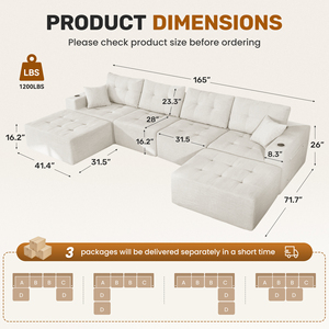 Sofá Modular de Terciopelo Moderno, Extensible y Convertible en Forma de L, Sin Necesidad de Ensamblaje, Espuma de Alta Resiliencia, Diseño con Puntos de Sujeción, Bolsillos Laterales - Product Image 6