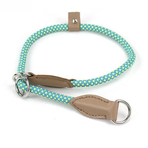 <span class=keywords><strong>Collar</strong></span> de perro Martingale redondo trenzado ecológico <span class=keywords><strong>Collar</strong></span> de entrenamiento de calzo de cuerda con anillo de tope deslizante y tapón ajustable - Product Image 6