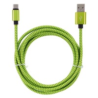 Câble de charge rapide USB-A vers Micro USB/Type-C BJC en nylon tressé 2A, conducteur en cuivre pur, alliage d'aluminium pour