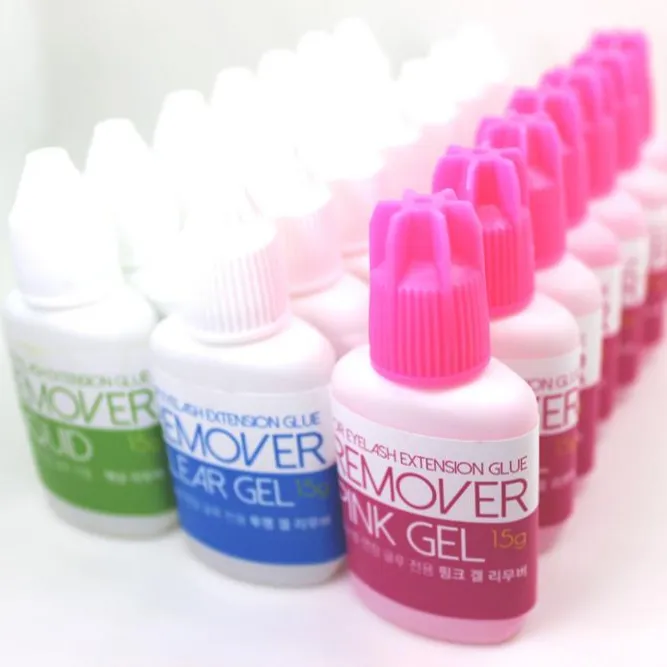 Best Adhesive Remover Gel Remover 15ml For Eyelash Extensions Eyelashes Pink/Liquid /white Lash Remover