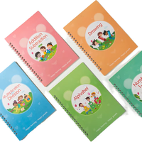 5 Cahiers de Pratique Magique Réutilisables pour Enfants – Cahier d'Écriture à Rainures pour Enfants de 3 à 8 Ans