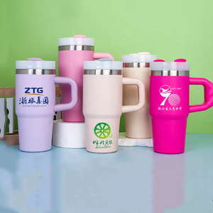 Gobelet <span class=keywords><strong>isotherme</strong></span> à double paroi en acier inoxydable personnalisé de 40 oz, 32 oz, 14 oz avec paille, <span class=keywords><strong>mug</strong></span> à café de voyage avec couvercle, anti-fuite, sans BPA - Product Image 3