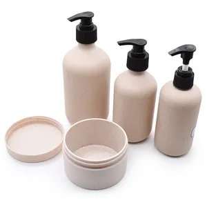 Cosmetische Verpakkingen Recyclebaar Tarwe Stro Biologisch Afbreekbaar Shampoo Fles 500Ml