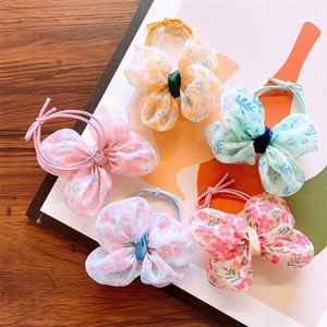 New children's hair accessories, Korean style, floral 3D <b>bow</b> hair tie, girls' ponytail hair <b>clip</b>, small flower hair <b>clip</b> - Product Image 2