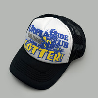 Casquette Trucker Utopia Club Personnalisée, Lot de 4 Casquettes Trucker Gorras en Maille Snapback Streetwear avec Logo Moto Graphique pour Hommes et Femmes