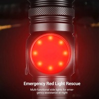 Lampes de poche LED haute puissance USB Rechargeable torche tactique magnétique avec lumière latérale COB Camping pêche Zoom lanterne