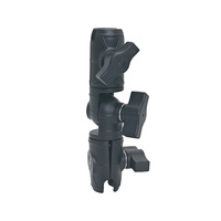 Support de téléphone de voiture réglable à double prise en nylon renforcé de 1 pouce avec connecteur à rotule pivotante