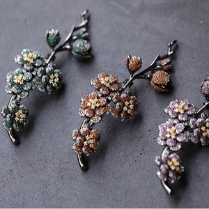 Broche Vintage de Flor de Ameixa de Alta Qualidade TIANSHE, Presente de Dia das Mães, Moda Luxuosa, Pin de Flores por Atacado - Product Image 1