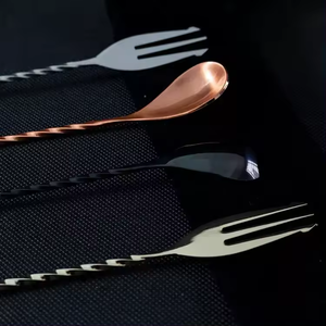 스테인레스 스틸 클래식 바텐더 바 칵테일 트위스트 믹싱 Stirrin 스푼 포크 트위스트 믹싱 스푼 - Product Image 3