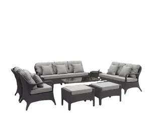 Set di divani per mobili da giardino in alluminio Rattan per esterni
