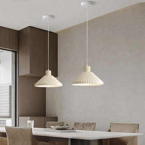 French-Style Cream-Colored <b>Chandelier</b> Wabi-Sabi Vintage Minimalist Modern LED Middle Pendant Light <b>for</b> <b>Bedroom</b> Island Dining - Product Image 6