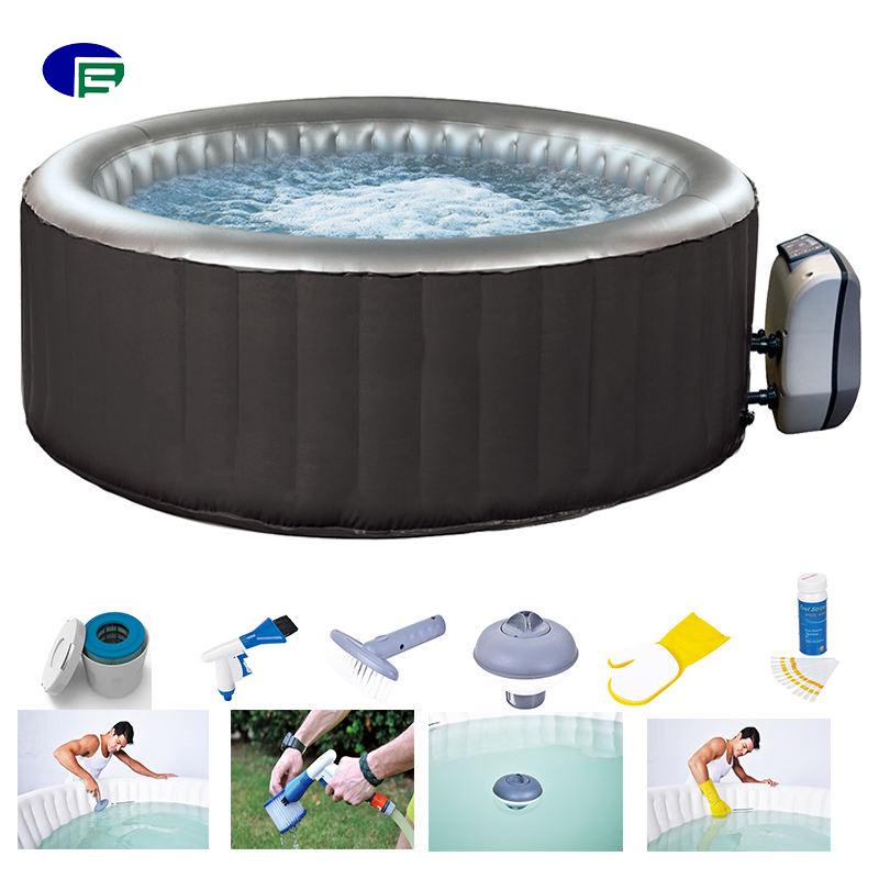 Надувная гидромассажная Ванна, портативная гидромассажная Ванна с подогревом воды, спа-бассейн из ПВХ