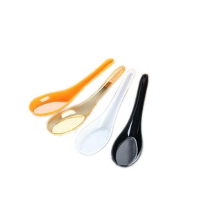 Top quality big chinese disposable black plastic soup spoon