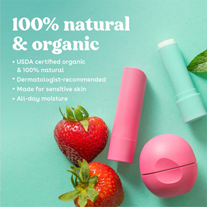 Bálsamo <span class=keywords><strong>labial</strong></span> orgánico Natural 100% Sabor a menta dulce Hidratación nutritiva durante todo el día para piel sensible Dermatólogo <span class=keywords><strong>Recomendado</strong></span> 0,25 oz - Product Image 5