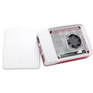 Fan ve koruyucu kabuk ile ahududu <span class=keywords><strong>Pi</strong></span> 5 resmi kırmızı ve beyaz ısı dağılımı durumda - Product Image 4