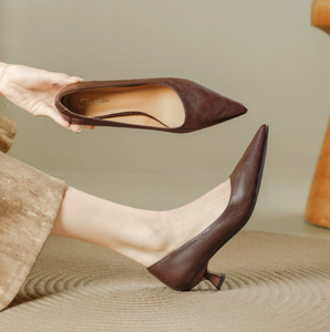 UP-6352r 4 da donna da 6cm <span class=keywords><strong>tacchi</strong></span> a spillo <span class=keywords><strong>bassi</strong></span> décolleté <span class=keywords><strong>eleganti</strong></span> scarpe da lavoro a punta da donna in microfibra per ufficio nuziale - Product Image 1