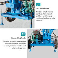 Machine de forage de puits OCEAN, machine de forage de puits d'irrigation agricole, mini-foreuse à eau portable