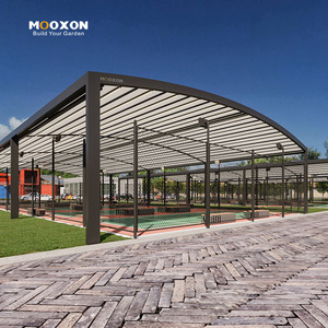 Sistema de toldo de marco de aluminio con toldo telescópico y estructura de soporte de aluminio para uso en patio o patio - Product Image 3
