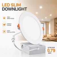 Plafonnier encastré LED moderne en aluminium fin, IP44, à changement de couleur 5CCT, pour intérieur, maison, bureau, hôtel