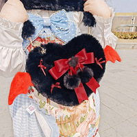 Dernier sac ange en forme de coeur diable sac à bandoulière mignon filles sac Lolita