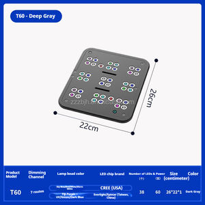 T60 Kassray ลูกปัด60W ปะการังเคอร์รี่ขนาด60W ส้นแบนขนาดเล็กตัวเรือนอะลูมิเนียมคุณภาพสูงเหมาะสำหรับปลาปะการังทะเลขนาด60ซม. - Product Image 2