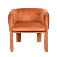 Chaises de salle à manger modernes en velours, dossier en forme de U, pieds en métal, design ergonomique, imperméables, durables, écologiques, pour la maison, le bar, l'hôtel