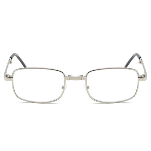 Cổ điển xách tay bạc hyperopia Kính đọc sách mini gấp kim loại vuông Thiết kế trọng lượng nhẹ với trường hợp bao gồm - Product Image 3