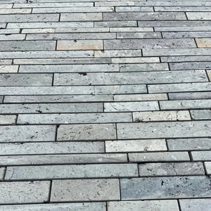 Cổ khai hoang grey thái lát meshed vuông cũ Gạch Mosaic gạch đất sét cho tường ốp - Product Image 6