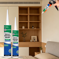 GUFENG Mastic acrylique direct pour fissures de béton, scellant acrylique pour vitres et cadres de fenêtres et de portes
